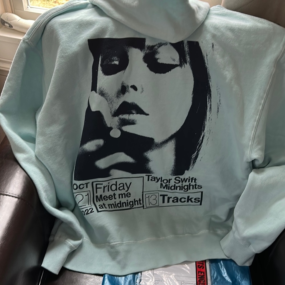 NEW Taylor Swift Midnights Hoodie M Blue Authentic Official
